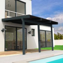 Intersun - Pergola solaire cornaline 5,733x3,492 m 10 panneaux 4000W