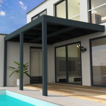 Intersun - Pergola solaire heliolite 6,928x3,541 m 12 panneaux 4800W