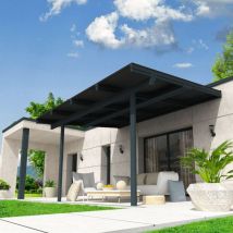 Ombrazur - Pergola solaire power Gris anthracite 3,442x3,494m 2400W
