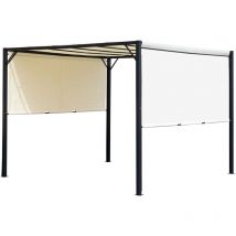 Pergola toit rétractable lucrezia crème