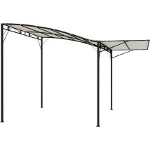 Outsunny - Pergola tonnelle de jardin avec auvent réglable métal époxy polyester haute densité crème