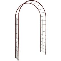 Lmoulin - Arche De Jardin Treillage En Fer Vieilli Tubes Ronds Petit Modèle + 4 Supports Poteaux À Enfoncer