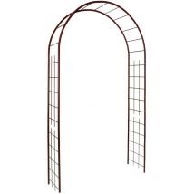 Lmoulin - louis moulin Arche tube ROND20 treillage fer vieilli - 130x40x250 cm - Acier époxy