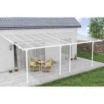 Toit terrasse/Carport 18m² KLEO 6x3m aluminium blanc