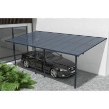 Cazeboo - Toit terrasse/Carport 18m² kleo 6x3m aluminium gris