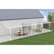 Cazeboo - Toit terrasse/Carport 30m² kleo 10x3m aluminium blanc