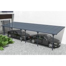 Cazeboo - Toit terrasse/Carport 30m² kleo 10x3m aluminium gris