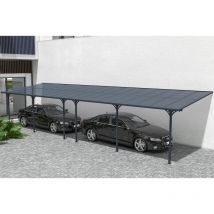 Cazeboo - Toit terrasse/Carport 33m² kleo 11x3m aluminium gris