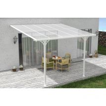 Cazeboo - Toit terrasse/Carport 9m² kleo 3x3m aluminium blanc