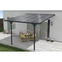 Toit terrasse/Carport 9m² KLEO 3x3m aluminium gris