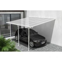 Cazeboo - Toit terrasse/Carport 12m² kleo 4x3m aluminium blanc