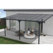 Cazeboo - Toit terrasse/Carport 15m² kleo 5x3m aluminium gris