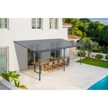Pergola/cochera Adosada Kleo 550l300 Aluminio Gris