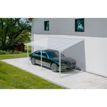 Cazeboo - Pergola/cochera Adosada Kleo 450l300 Aluminio Blanco