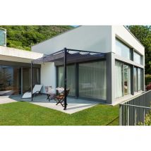 Pergola/Tonnelle adossée NOOSA 4x3m Gris clair