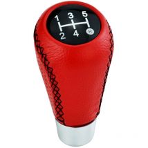 ZVD - Perilla de cambio de marchas manual de cuero para automóvil, 5 velocidades, 8 mm, 10 mm y 12 mm de diámetro.