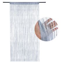 Perlenbesetzter Türvorhang - 200 × 91 Cm Lange Silberne Quaste An Einer Leicht Glänzenden Zierkordel. Geeignet Für Fenstergitter.