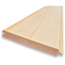Perlina Doghe ad incastro in legno di abete da 300x15x2 cm, utile 13,5 cm