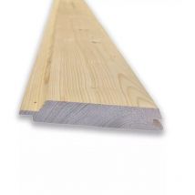 Perlina in Legno di Abete ad Incastro da 200 cm, Sezione 2,7x14,5 cm