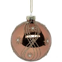 Perline di vetro marrone 80 mm - Feeric lights & christmas