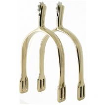 Éperons de dressage pour hommes avec roue en maillechort de 40 mm