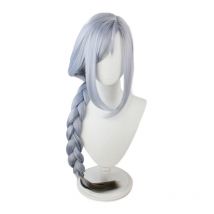 Perruque de cosplay Game Impact Kamigawa bleue et blanche longue