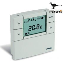 Termostato digitale 3v serie 'zefiro' 84x84mm colore white Perry