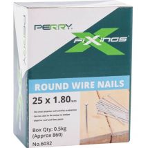 Perry Wire Nails Round 25mm - 500gm