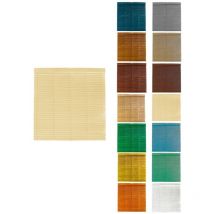 Persiana de Madera Alicantina con Polea Metálica - Estor Enrollable para Ventanas, Puertas, Salón 75 x 220 cm (Marfil (Pintada)) - Jardin202