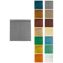 JARDIN202 - Persiana de Madera Alicantina con Polea Metálica - Estor Enrollable para Ventanas, Puertas, Salón 130 x 180 cm (Gris (Pintada))