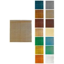 Jardin202 - Persiana de Madera Alicantina con Polea Metálica - Estor Enrollable para Ventanas, Puertas, Salón 83 x 235 cm (Ocre (Pintada))