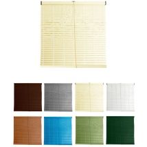 Persiana de pvc Alicantina con Polea Metálica Persiana Enrollable Estor Enrollable para Ventanas, Puertas, Salón y Cocina 80 x 200 cm (Marfil)