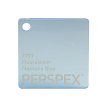 Cast Acrylic Sheet 600 x 400 x 3mm Fluorescent Neptune Blue - Perspex