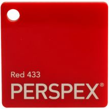 Cast Acrylic Sheet 600 x 400 x 3mm Solid Red - Perspex
