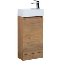 Badezimmer Badmöbel Peru 40 cm – Eiche – Badezimmermöbel mit Was