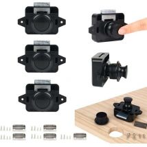 Fuhuida Trading - Pestillo de botón pulsador 5PSC, cerraduras de puerta sin llave para rv, yate, barco, manija de puerta de gabinete, cerradura de