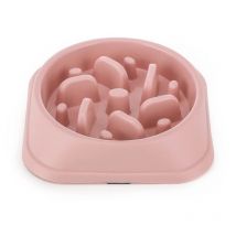Pet Dog Slow Food Bowl Fournitures pour Animaux de Compag (rose)