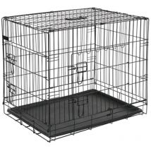 PET Gabbia Trasporto per Cani in Metallo 107x70x77,5 cm Nera 15004 @ PET