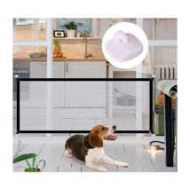 Muff - Pet Magic Gate, Pet Safety Gate, Portable Folding Mesh Magic Gate, Baby Safety Gate 180x72cm-Black