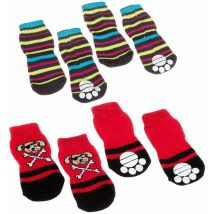 Ferplast - pet socks antislip Chaussettes pour chiens antidérapantes - 3 tailles. Variante large - Misure: 9 x 4 x h 0.8 cm - Coloris assortis