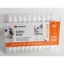 Flamingo - Coton tige Petcare sécurité boite de 55 pièces pour chiens et chats.