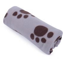 Coperta in Morbido Pile con Impronte di Zampe, 100 x 70 cm - Petface
