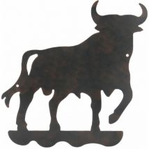 Signes Grimalt Appliquer un mur d'ornement en métal Toro Bravo Black Metal Wall Adorno Black 1x76x76cm 28768