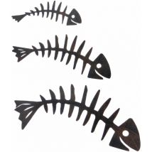 Signes Grimalt Appliquer un mur d'ornement en métal Espinas pe poisson Ornement. Appliques en métal noir 1x45x12cm 28780