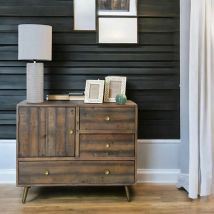 Pier Import - Petit buffet bois recyclé piètement effet laiton vieilli adélaïde