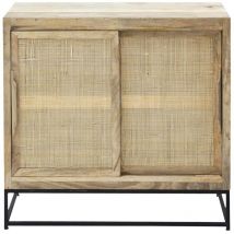 Made In Meubles - Petit buffet en bois de manguier et cannage Rim