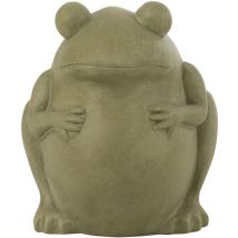 Petit cache-pot grenouille en argile verte