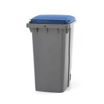 Rayonnage Direct - Conteneur poubelle 360 litres à préhension frontale - couvercle Bleu Nuit - 620 x 850 x 1095 mm - 210006GAGA/BN