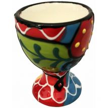 Rio Salado - Petit Coquetier rouge et bleu en céramique