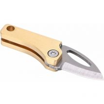 Petit Couteau Portable, Mini Couteau Multifonction en Laiton avec Porte-clés pour Le Camping en Plein air, (gksf9aq5n7)